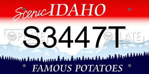 S3447T Idaho License Plate
