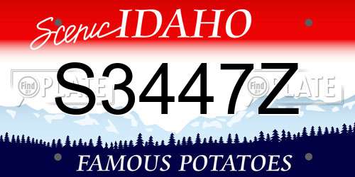 S3447Z Idaho License Plate