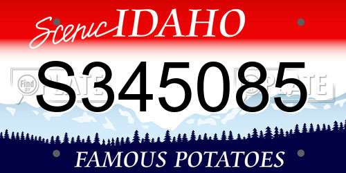 S345085 Idaho License Plate