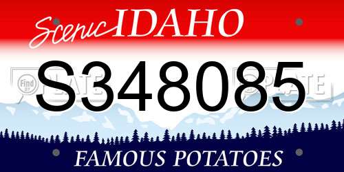 S348085 Idaho License Plate