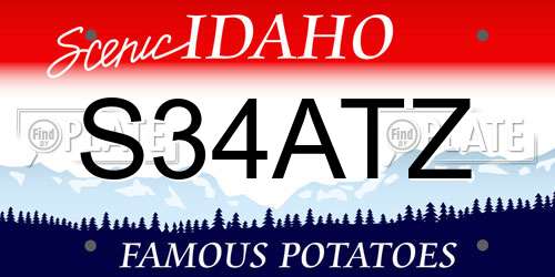 S34ATZ Idaho License Plate