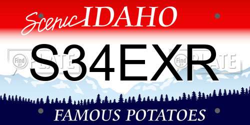 S34EXR Idaho License Plate