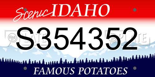 S354352 Idaho License Plate