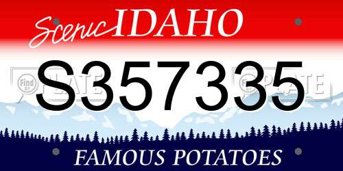 S357335 Idaho License Plate