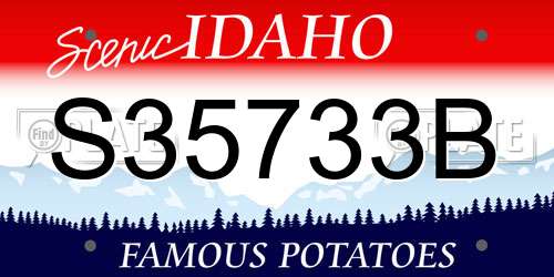 S35733B Idaho License Plate