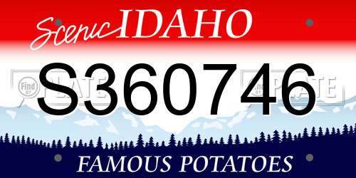 S360746 Idaho License Plate