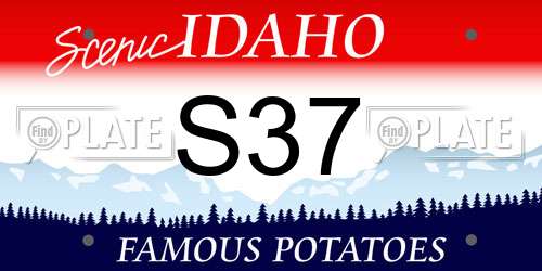 S37 Idaho License Plate