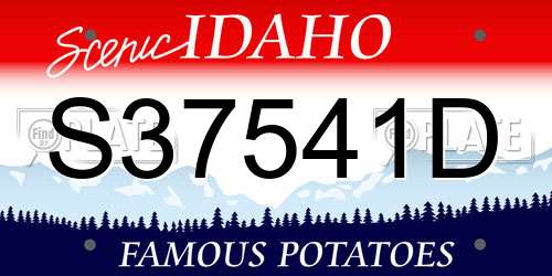 S37541D Idaho License Plate