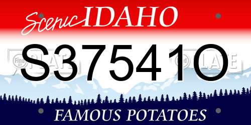 S37541O Idaho License Plate