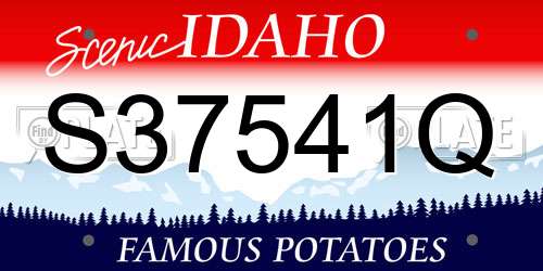 S37541Q Idaho License Plate
