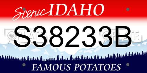 S38233B Idaho License Plate
