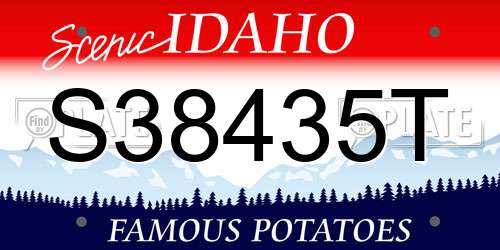 S38435T Idaho License Plate