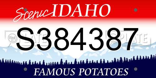 S384387 Idaho License Plate