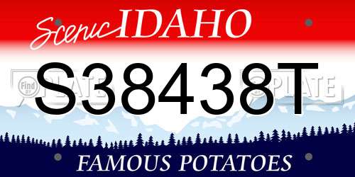 S38438T Idaho License Plate