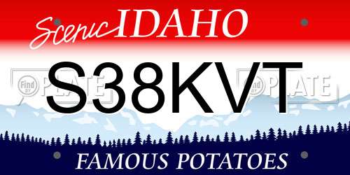 S38KVT Idaho License Plate
