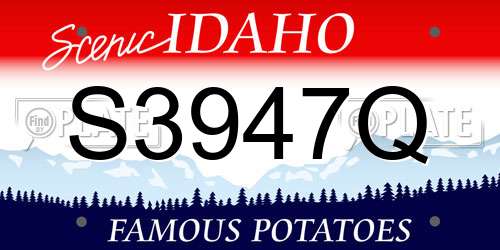 S3947Q Idaho License Plate