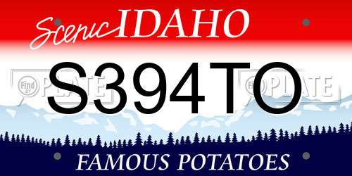 S394TO Idaho License Plate