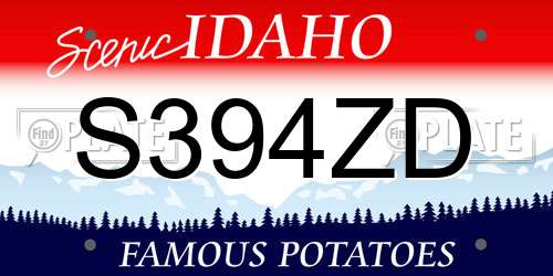 S394ZD Idaho License Plate