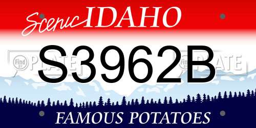 S3962B Idaho License Plate