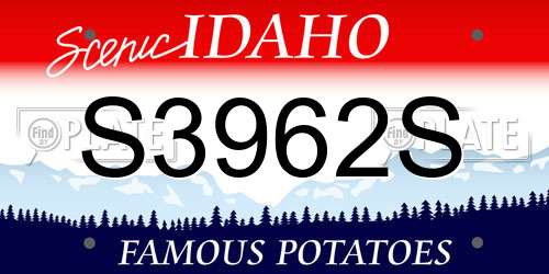 S3962S Idaho License Plate