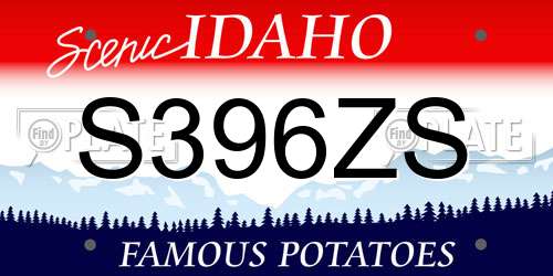 S396ZS Idaho License Plate
