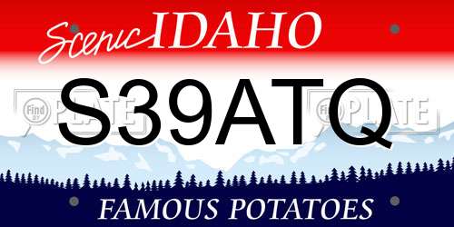 S39ATQ Idaho License Plate