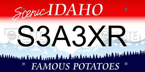 S3A3XR Idaho License Plate