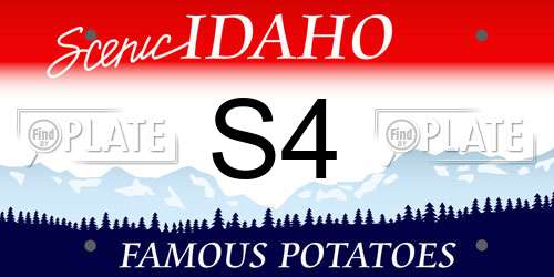 S4 Idaho License Plate