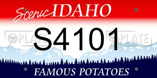S4101 Idaho License Plate