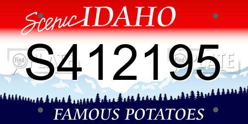 S412195 Idaho License Plate