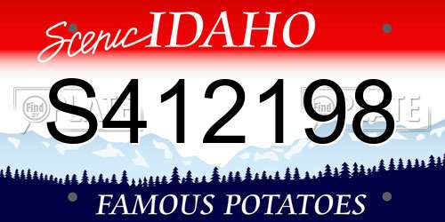 S412198 Idaho License Plate