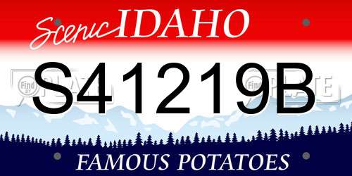 S41219B Idaho License Plate