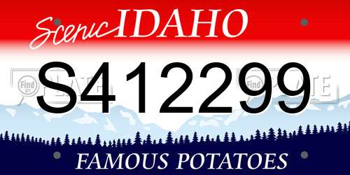 S412299 Idaho License Plate