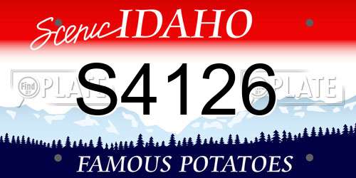 S4126 Idaho License Plate