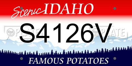 S4126V Idaho License Plate