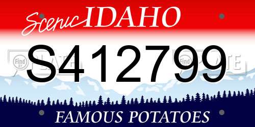 S412799 Idaho License Plate