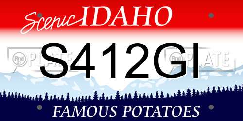 S412GI Idaho License Plate
