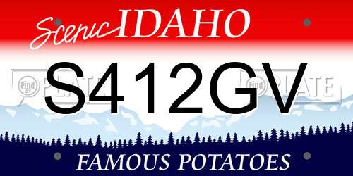 S412GV Idaho License Plate