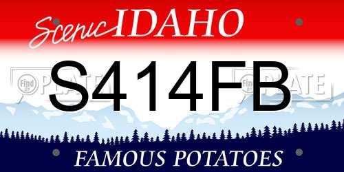 S414FB Idaho License Plate