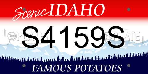 S4159S Idaho License Plate