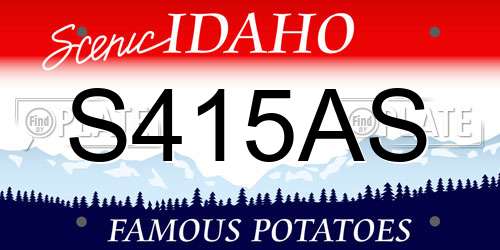 S415AS Idaho License Plate