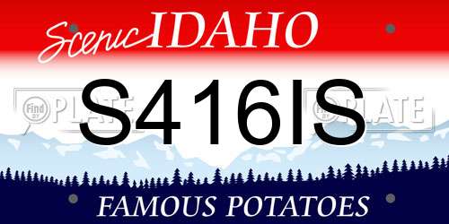 S416IS Idaho License Plate