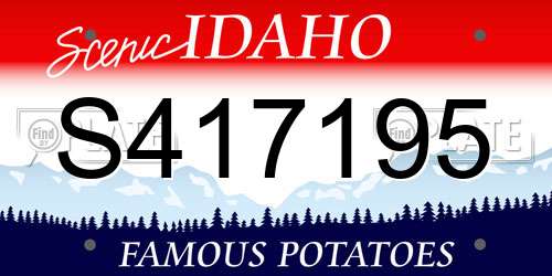 S417195 Idaho License Plate