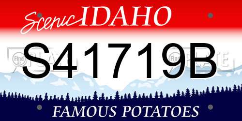 S41719B Idaho License Plate