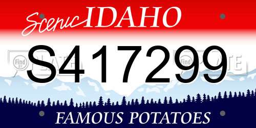 S417299 Idaho License Plate