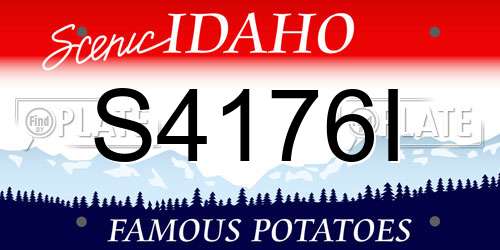 S4176I Idaho License Plate