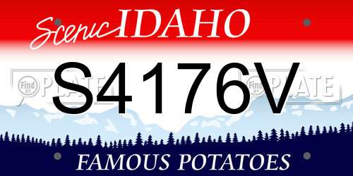 S4176V Idaho License Plate