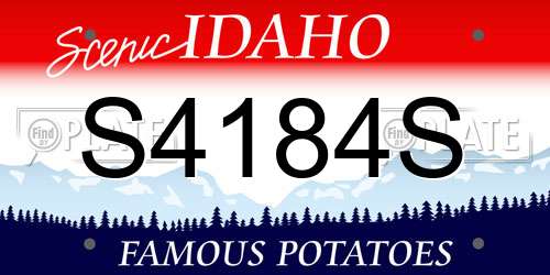 S4184S Idaho License Plate