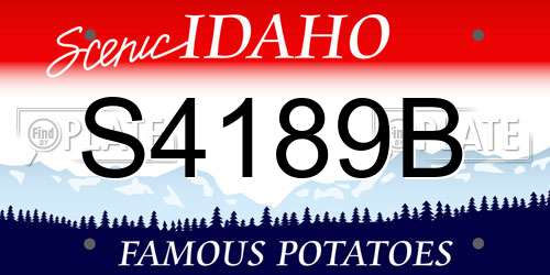 S4189B Idaho License Plate