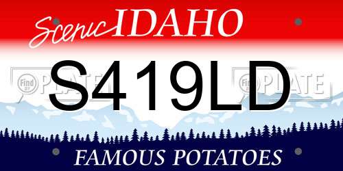S419LD Idaho License Plate